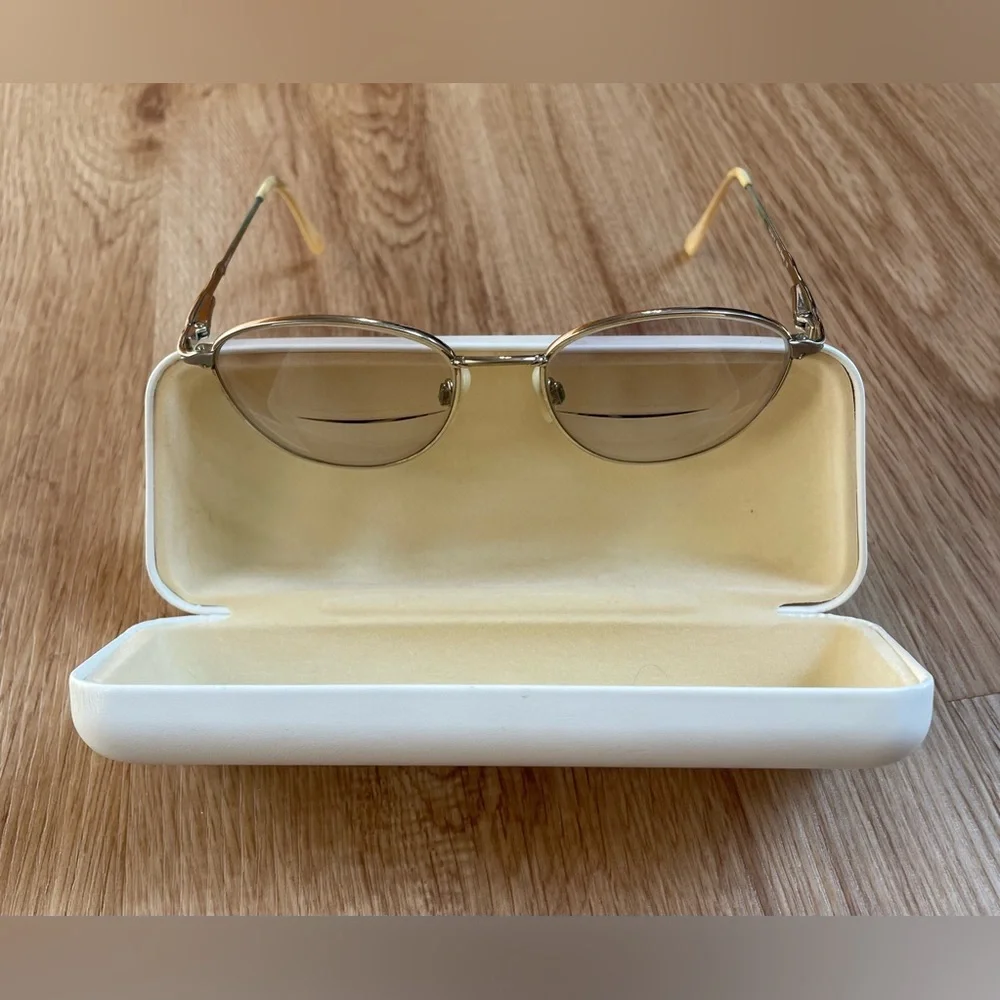 Chloe eyeglasses glasses white hard case Natural Beauty retro classic frames - Picture 4 of 7